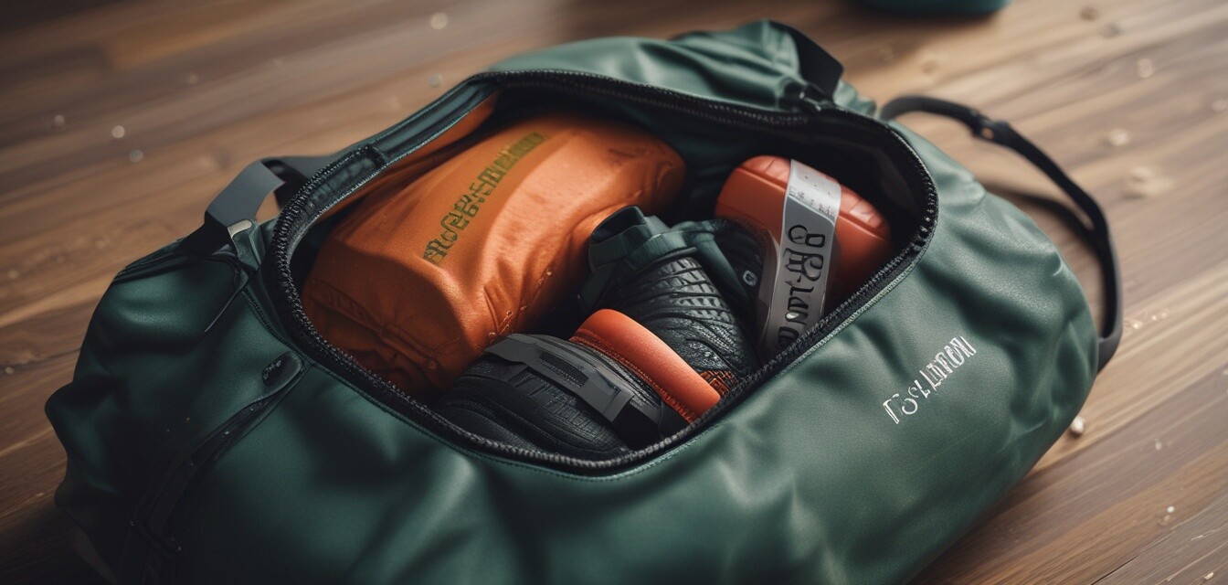 Eco-friendly gym bag with non-toxic accessories