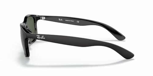 Side view of black Ray-Ban sunglasses.