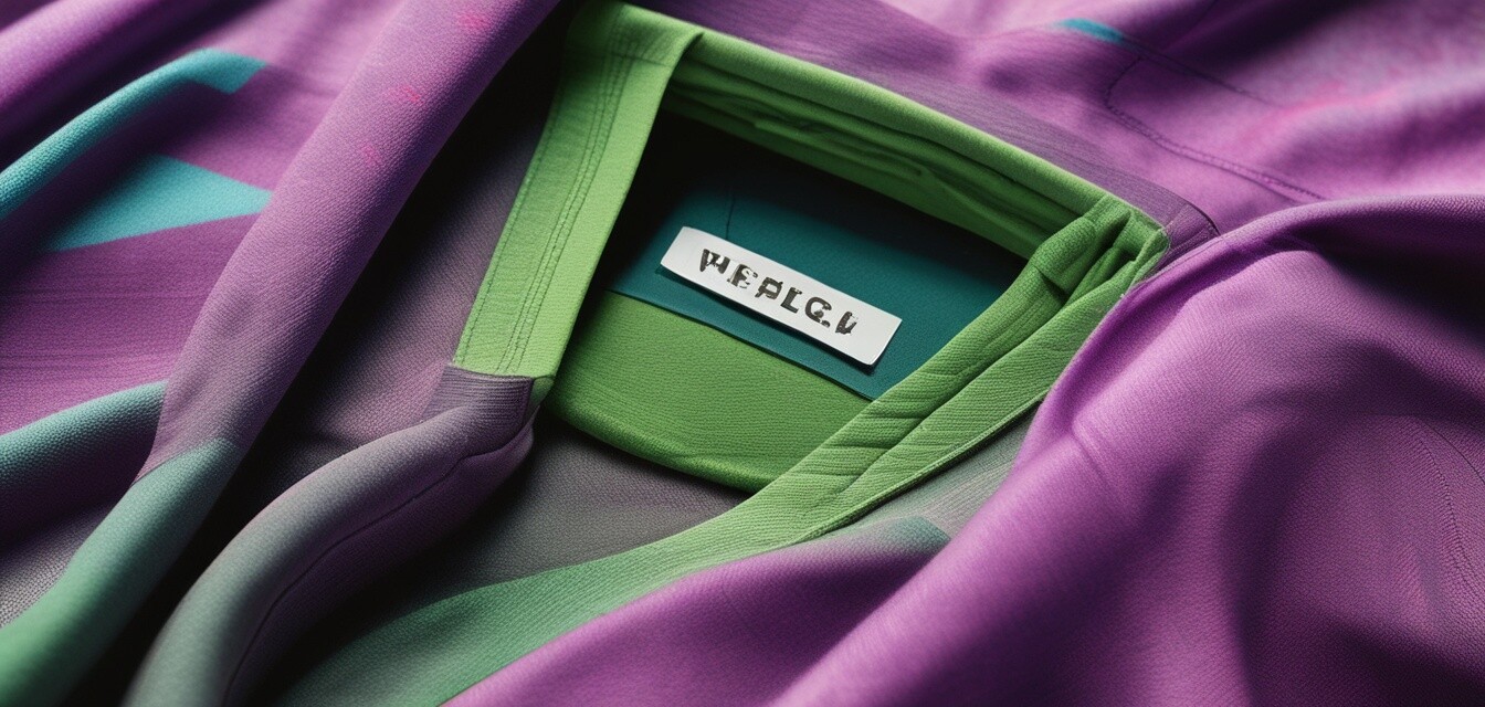 Close-up of recycled workout apparel